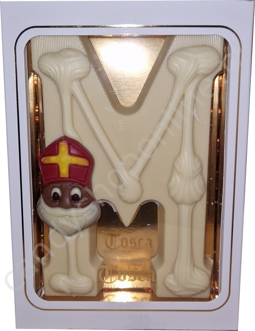 Tosca Luxe Chocoladeletter M Wit