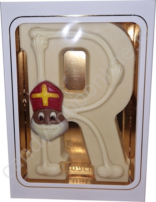 Tosca Luxe Chocoladeletter R Wit