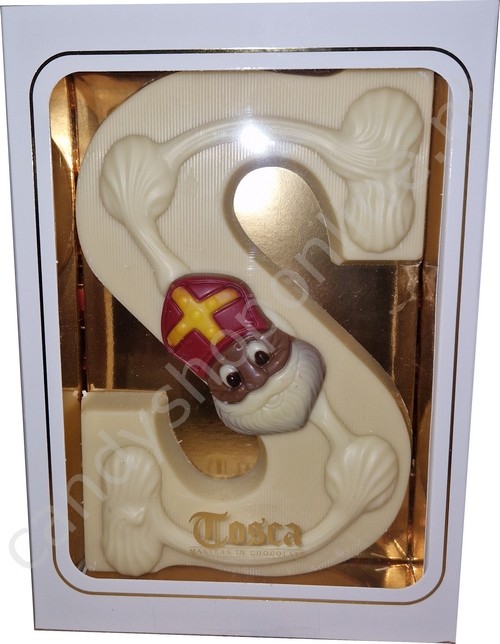 Tosca Luxe Chocoladeletter S Wit