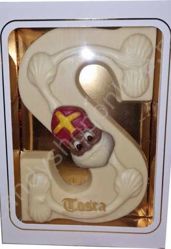 Tosca Luxe Chocoladeletter S Wit