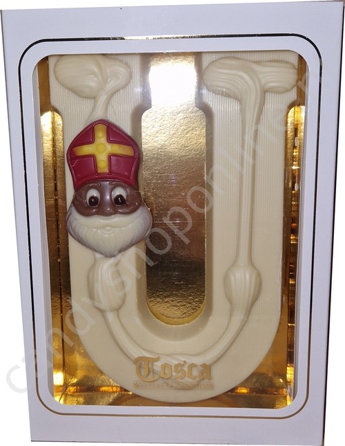 Tosca Luxe Chocoladeletter U Wit