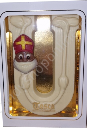 Tosca Luxe Chocoladeletter U Wit