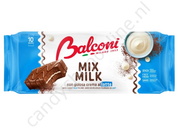 Balconi Mix Milk (Cocoa Cake with Milk Cream) 350 gr. 10 pcs.