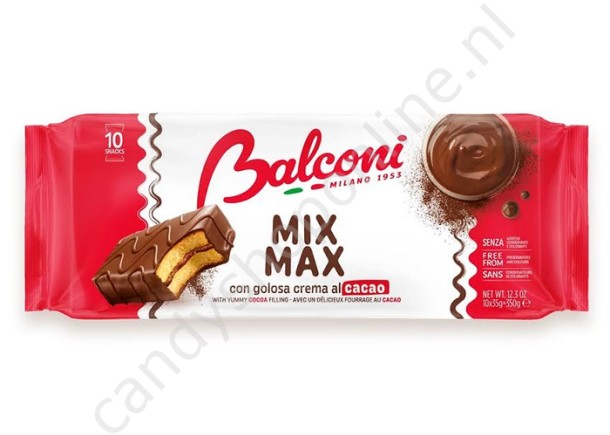 Balconi Mix Max (Vanilla Cake with Milk Chocolate Cream) 350 gram 10 pcs