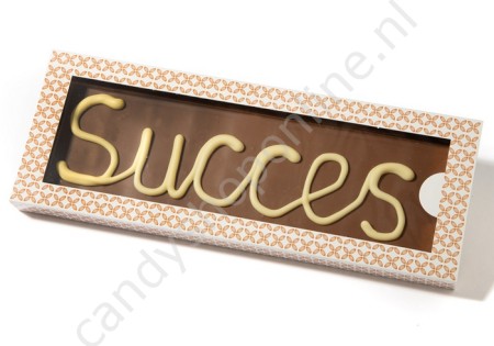 Belgische Chocolade Tablet in Luxe Doos "Succes" ±250gr.
