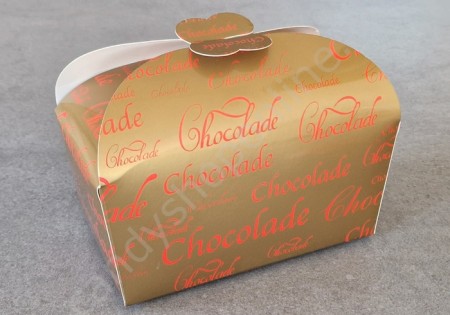 Belgische Bonbons in luxe Gouden doos met Rode opdruk.