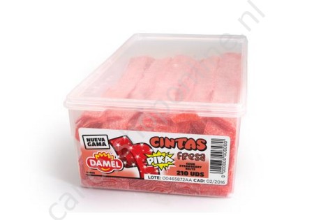Damel Zure Matjes Aardbei Box 210 stuks