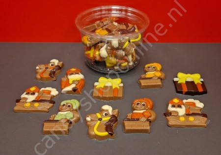 Sintchocolaatjes gemengd bakje 15 stuks