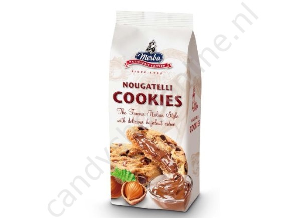 Merba Nougatelli Cookies with delicious Hazelnut crème 200gr.