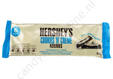 Hershey's Cookies 'N' Creme Rounds 6pck, 96gr.