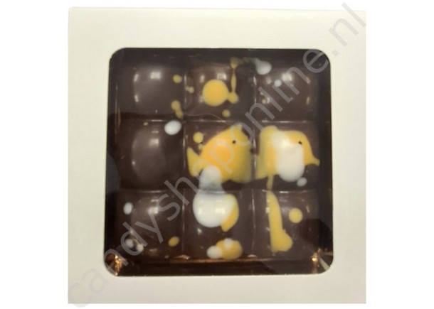 Belgische Pure Chocolade reep Citroenvulling in luxe doos ±75gr.