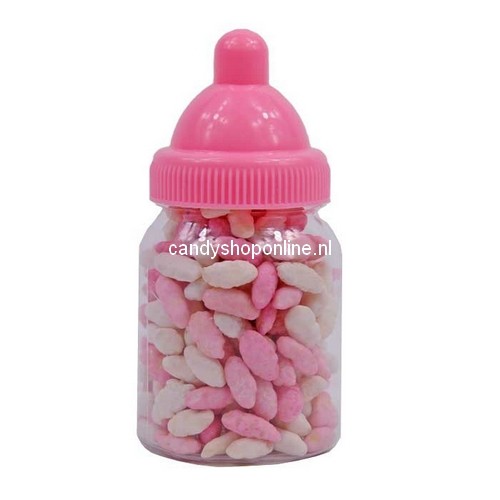 Babyflesje Manna roze/wit