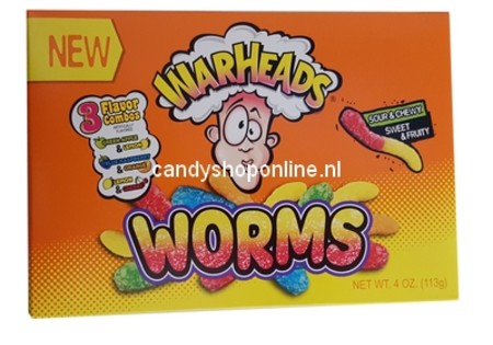 Warheads Sour & Chewy Worms 113gr.