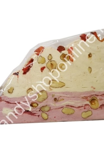 Quaranta Part Soft Nougat Almonds/Hazelnuts/Strawberries ±165gr.
