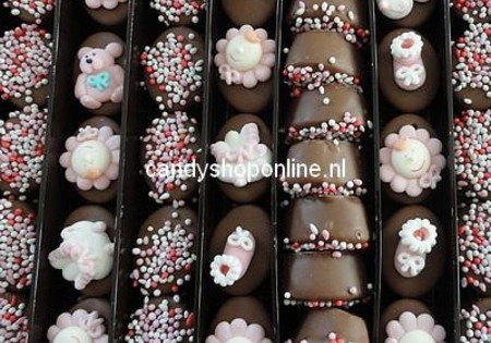 Olivers Geboorte Bonbons Roze