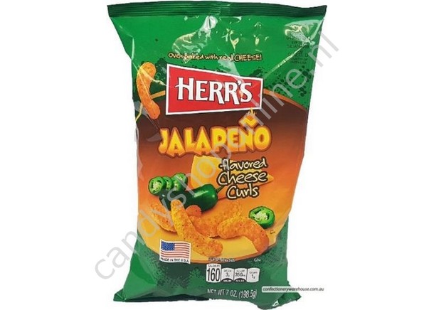 Herr's Jalapeno Poppers Cheese Curls 199gr.