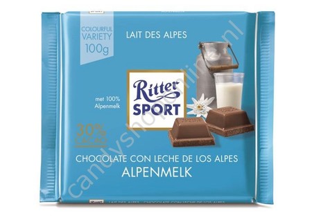 Rittersport alpine milk chocolate