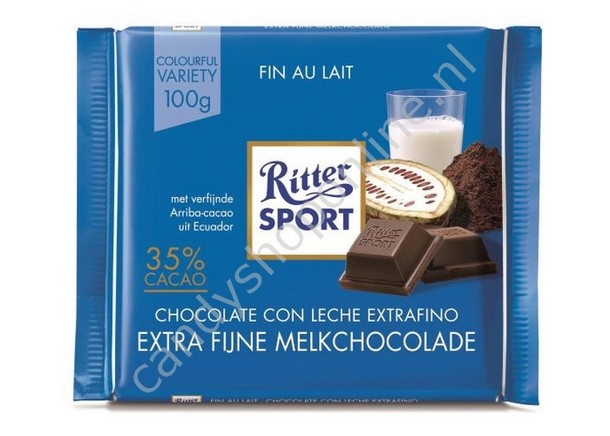 Rittersport extra fine milk chocolate