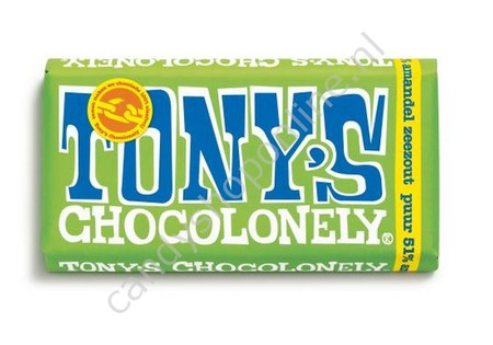 Tony Chocolonely Puur 51% Amandel Zeezout