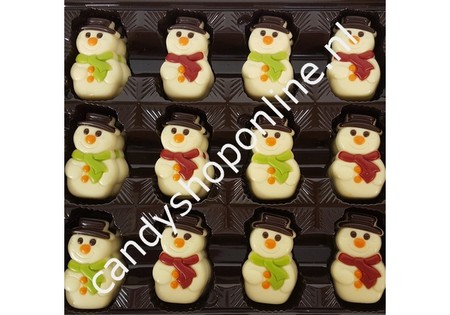 Sneeuwpop wit Bakje 7 stuks