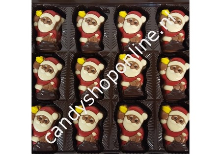 Kerstman met bel melk Bakje 7 stuks