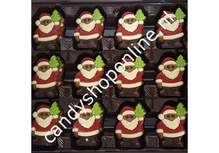 Kerstman met boom melk Bakje 7 stuks