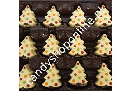 Kerstboom wit Bakje 7 stuks