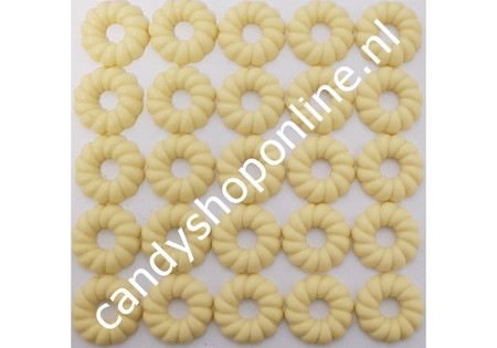 Kerstkransjes massief wit Bakje 15 stuks