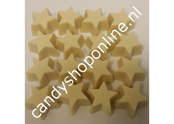 Kerststerren wit mocca/room Bakje 7 stuks