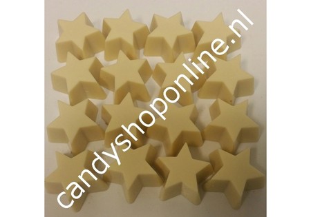 Kerststerren wit mocca/room Bakje 8 stuks