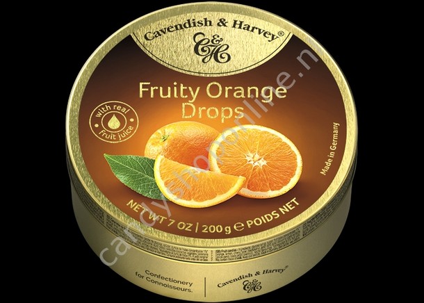 Cavendish & Harvey Fruity Orange Drops with real Fruit Juice 200gr.