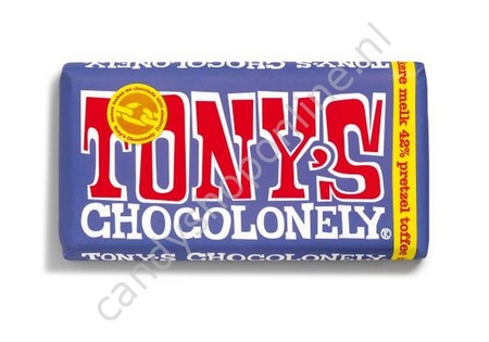Tony Chocolonely Melk 42% Pretzel Toffee
