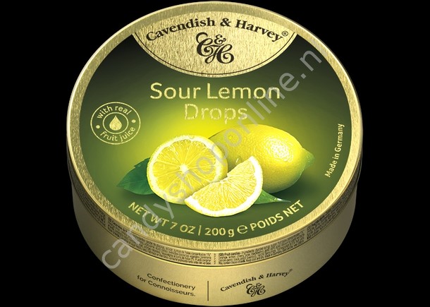 Cavendish & Harvey Sour Lemon Drops with real Fruit Juice 200gr.