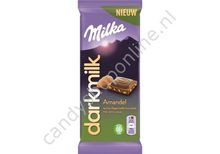 Milka Darkmilk Amandel 85 gram