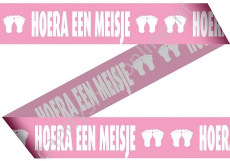 Afzetlint Geboorte Meisje 15 meter