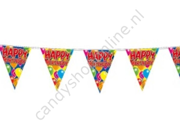 Happy Birthday Vlaggenlijn Ballonnen 10 meter