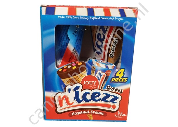 Jouy&co N'ícezz Cornet Hazelnoot cream 4pcs. 100gr.
