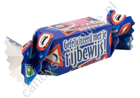 Toffeedoos Gefeliciteerd met je rijbewijs 500gr.