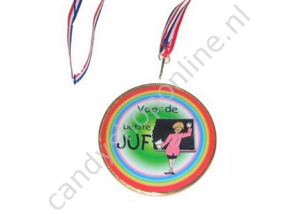 Chocolade Medaille Voor De Liefste Juf