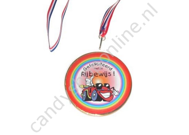 Chocolade Medaille Gefeliciteerd Met Je Rijbewijs