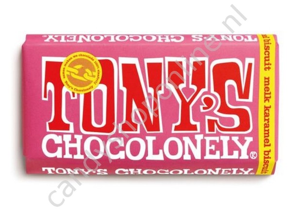 Tony Chocolonely Melk Karamel Biscuit 180 gram