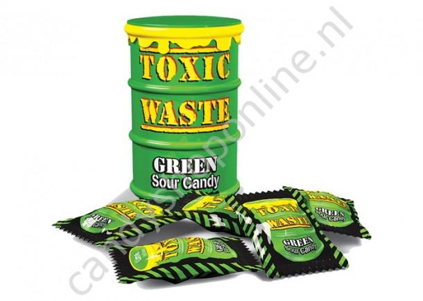 Toxic Waste Green Sour Candy Drum 42gr.