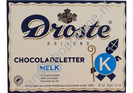 Droste Chocoladeletter melk K