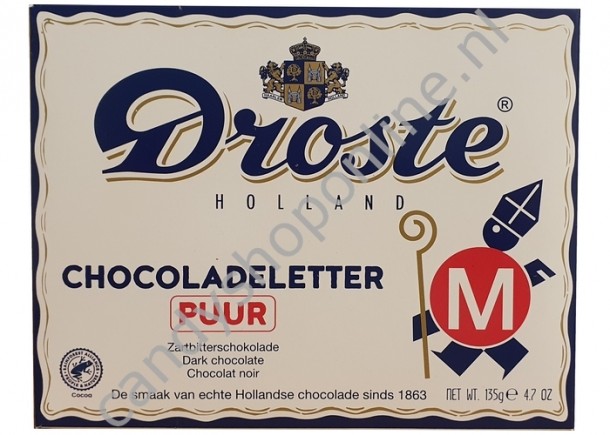 Droste Chocoladeletter puur M