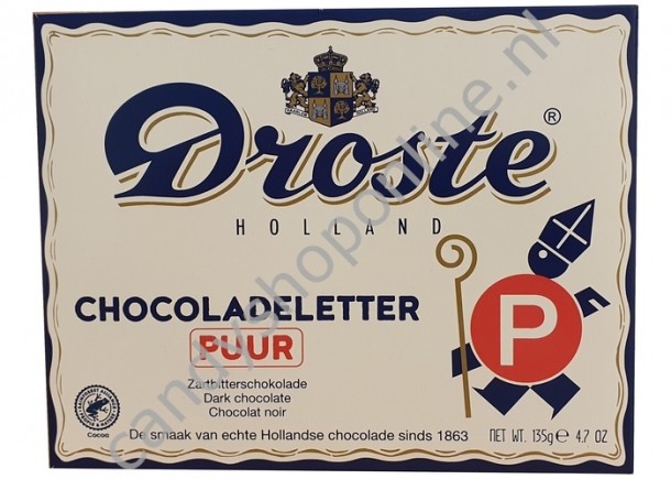 Droste Chocoladeletter puur P