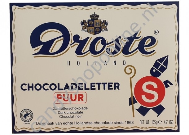 Droste Chocoladeletter puur S