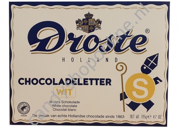 Droste Chocoladeletter wit S