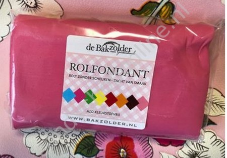 Rolfondant bakzolder roze 250 gram