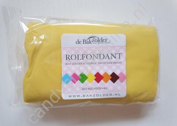 Rolfondant bakzolder geel 250 gram