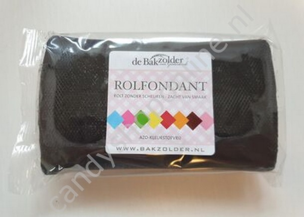 Rolfondant bakzolder zwart 250 gram